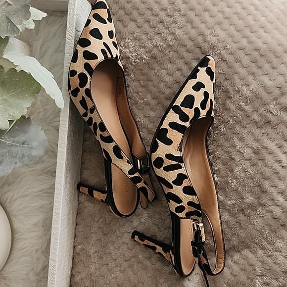Calvin Klein Cheetah Print Heels Size 5.5 - Picture 5 of 7
